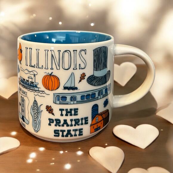 Starbucks Illinois Been There Series Across the Globe 14 oz Coffee Mug EUC - Picture 1 of 7